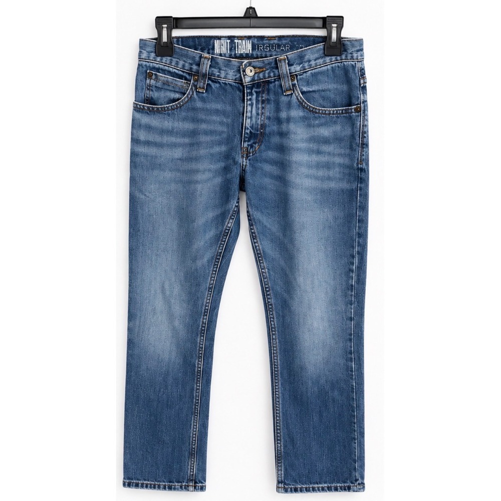 Free World Night Train Regular Fit Jeans Mens 30 Medium Wash Denim SKU 823